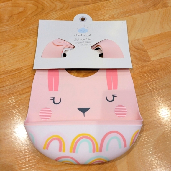 Cloud Island Silicone Bibs 2 Pack NEW - Picture 1 of 6